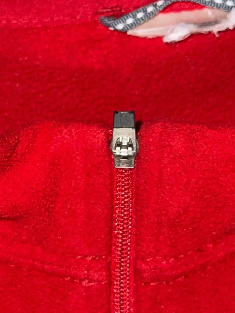 The North Face TKA 100 1/4 Zip Red and Grey Fleece Pullover